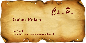 Csépe Petra névjegykártya