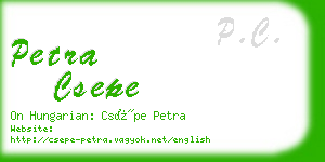 petra csepe business card